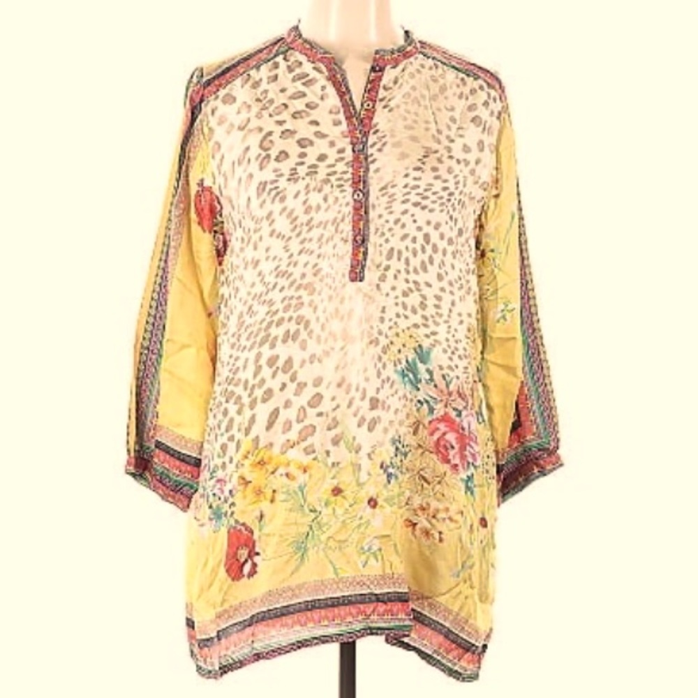 Johnny Was 2019 Silk Blouse